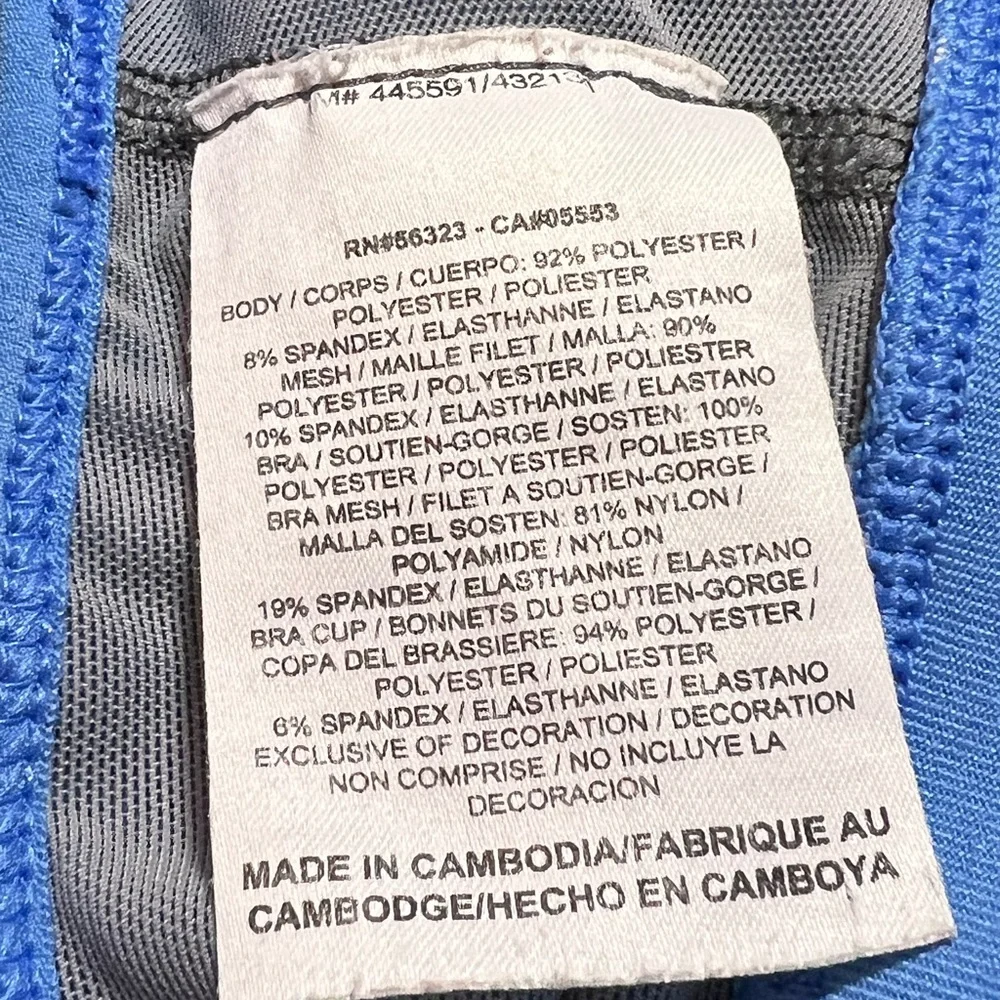 EUC NIKE dri-fit Blue women’s sports bra/ size large